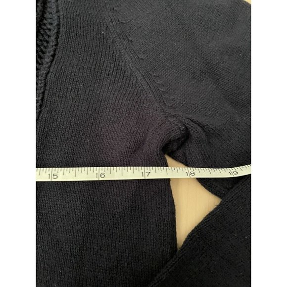 H&M Men's Shawl Collar Navy Sweater Size Small Warm Sweatshirt - Picture 7 of 8